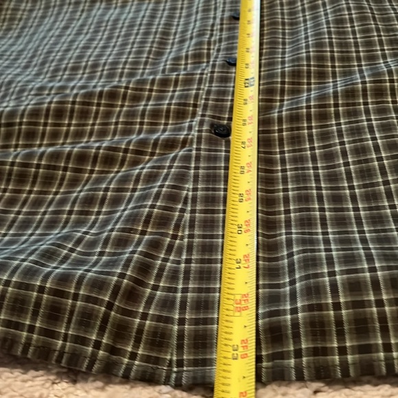 Men’s Haggar green plaid button down shirt. XXL - Picture 4 of 6